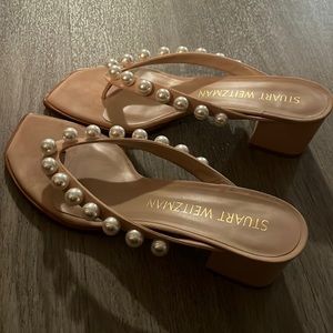 Pearl & Cream Stuart Weitzman Heeled Sandal